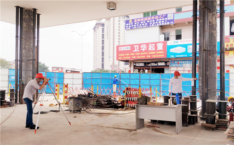 順德華德南中油碧辟加油站頂升工程