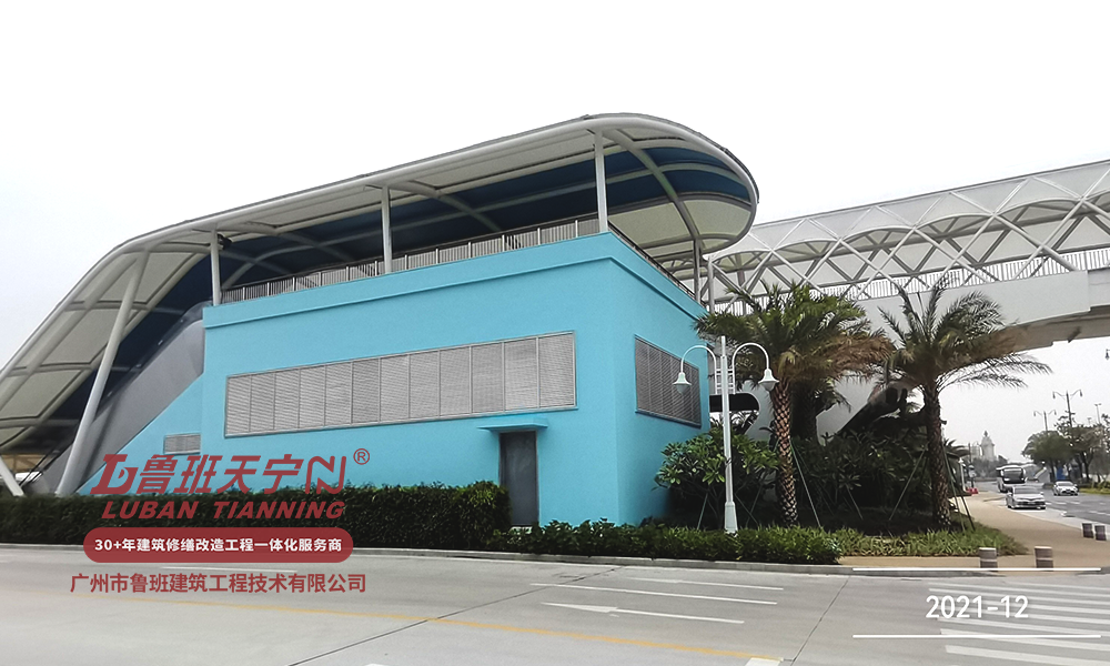 珠海長隆海洋王國科學館前廣場外墻噴涂工程
